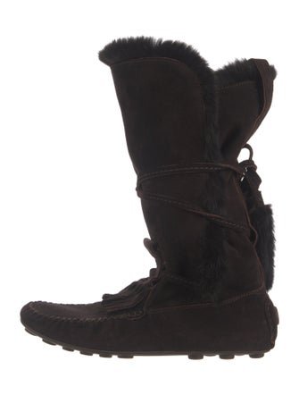 Yves Saint Laurent Rive Gauche Suede Boots