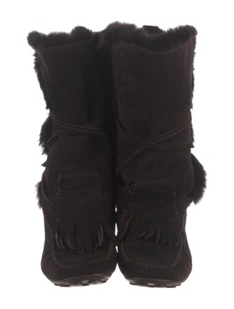 Yves Saint Laurent Rive Gauche Suede Boots