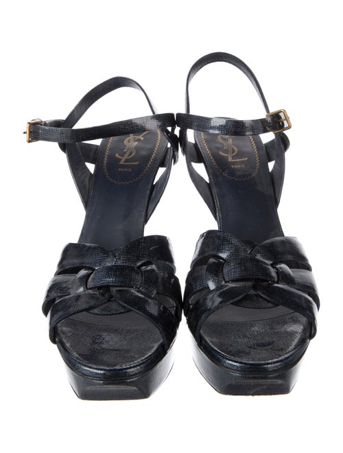 Yves Saint Laurent Rive Gauche Patent Leather Sandals