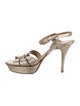 Yves Saint Laurent Rive Gauche Leather Sandals