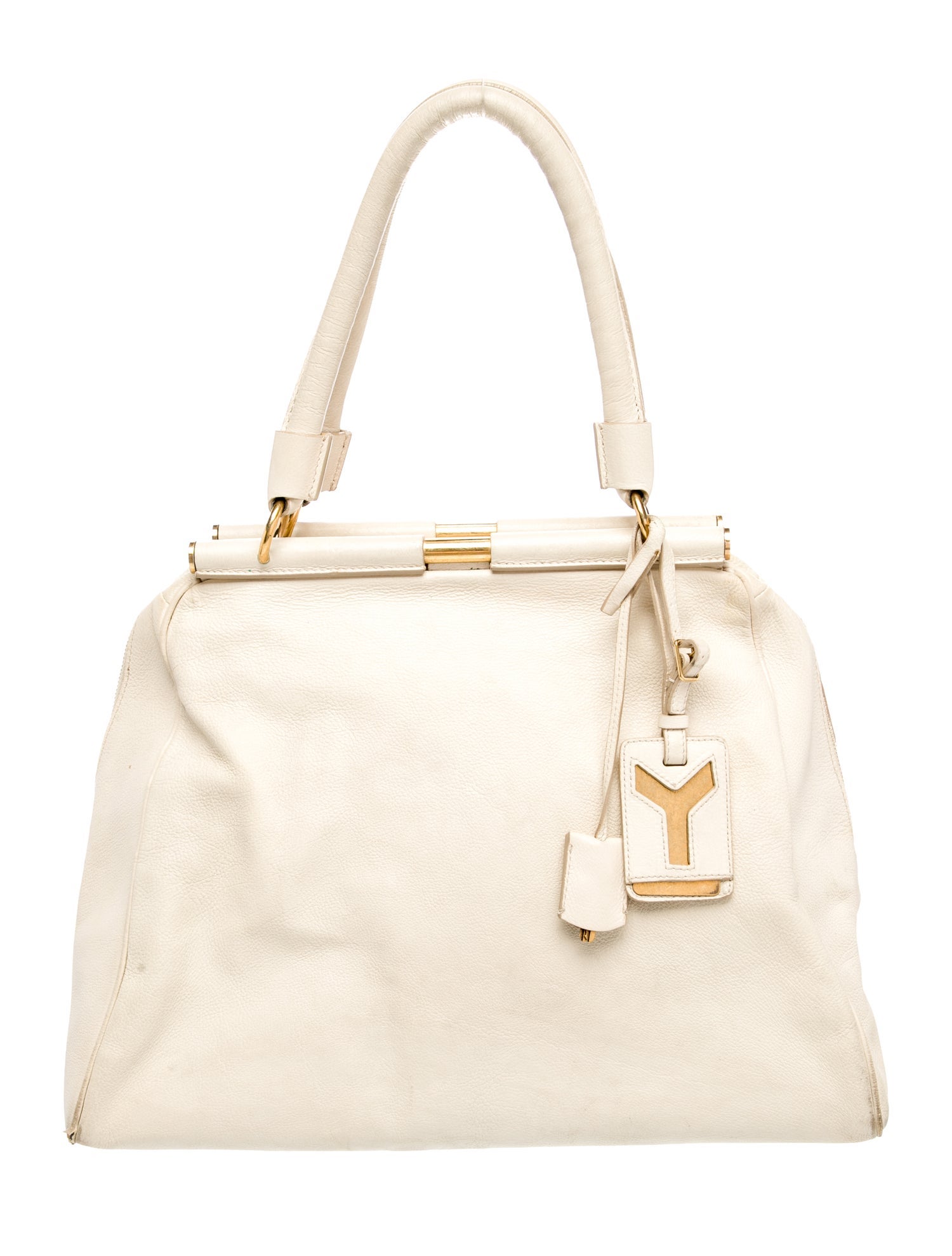 Yves Saint Laurent Rive Gauche Leather Top Handle Bag Vintage