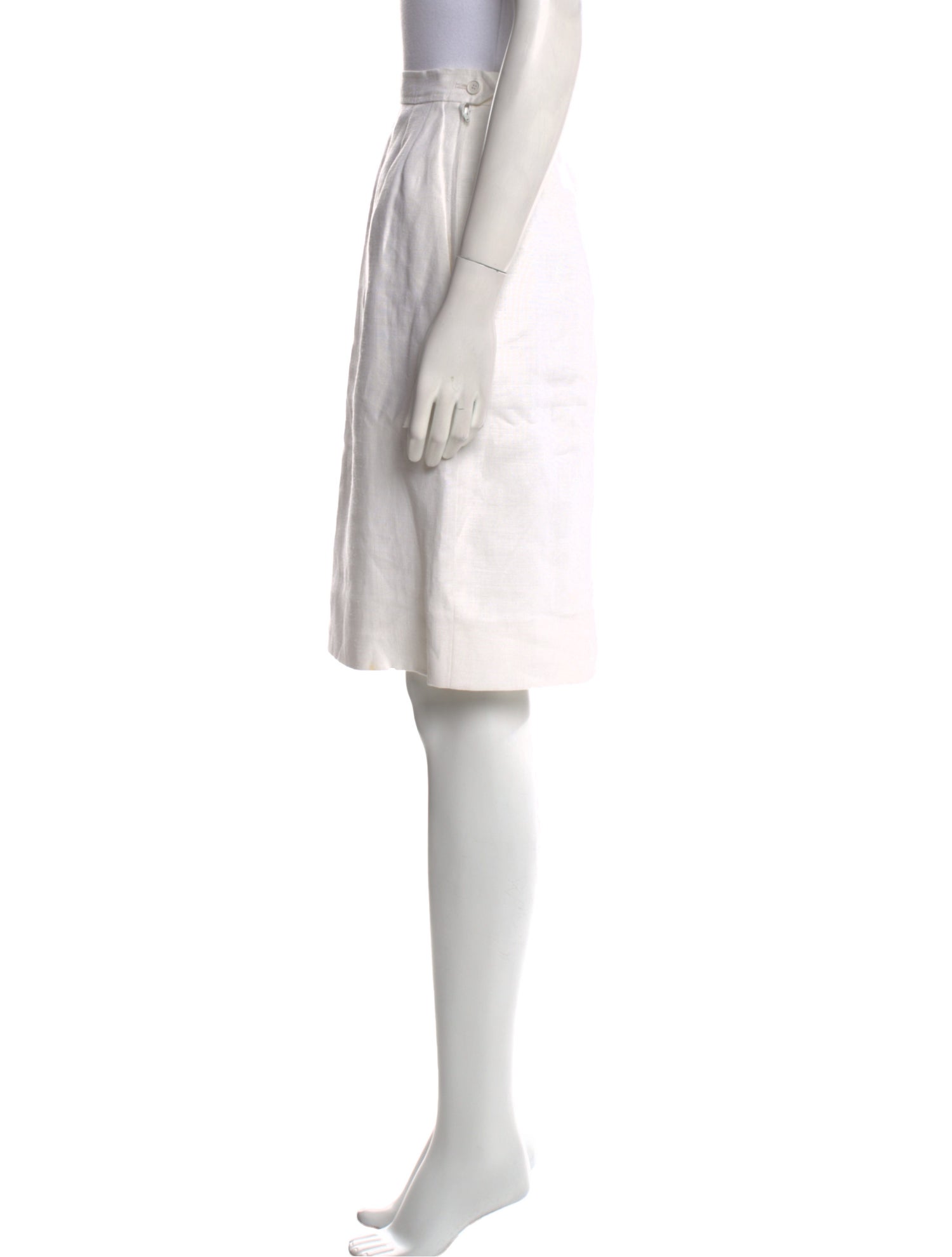 Yves Saint Laurent Rive Gauche Linen Knee-Length Skirt