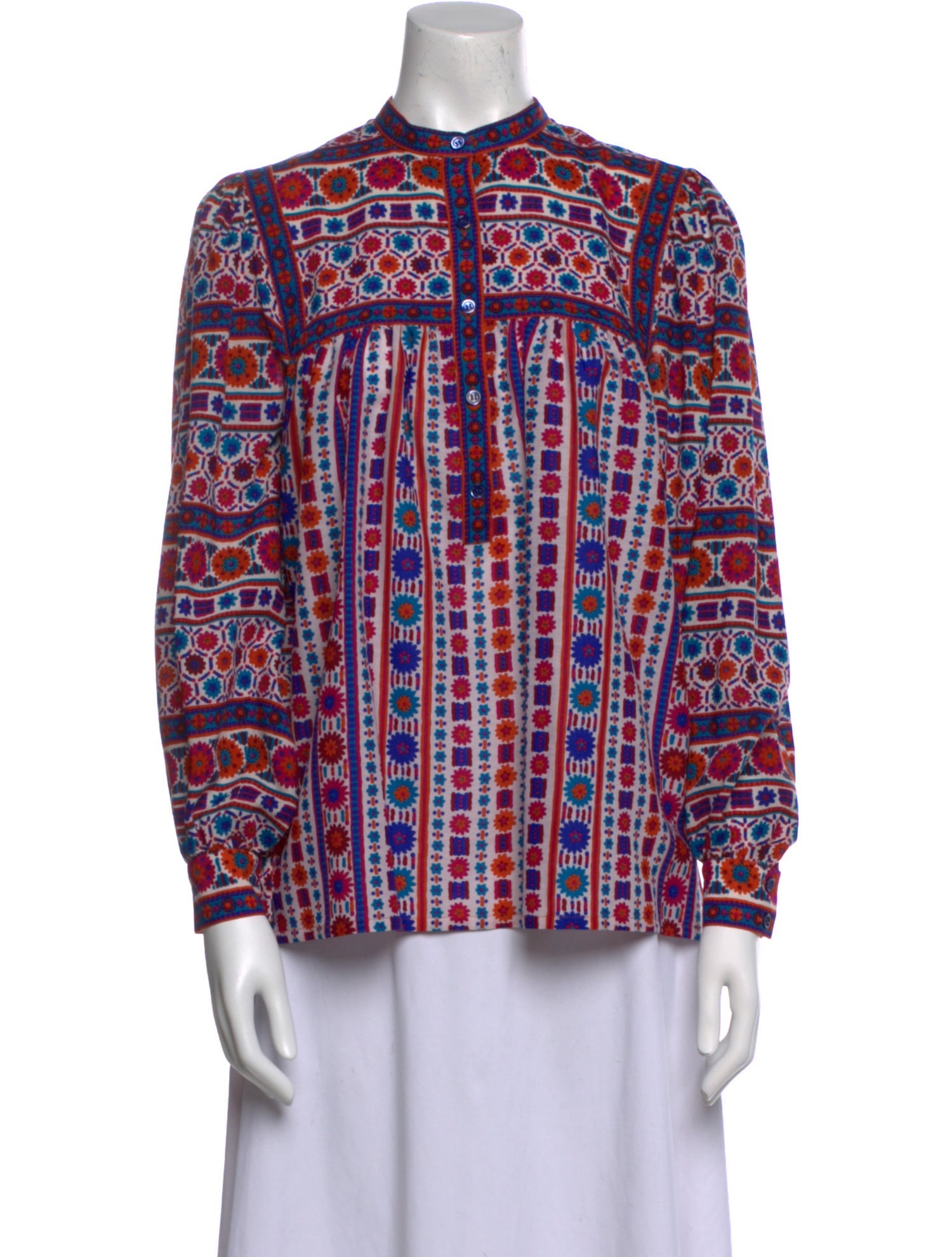 Yves Saint Laurent Rive Gauche Vintage Late 1970's - Early 1980's Button-Up Top w/ Tags