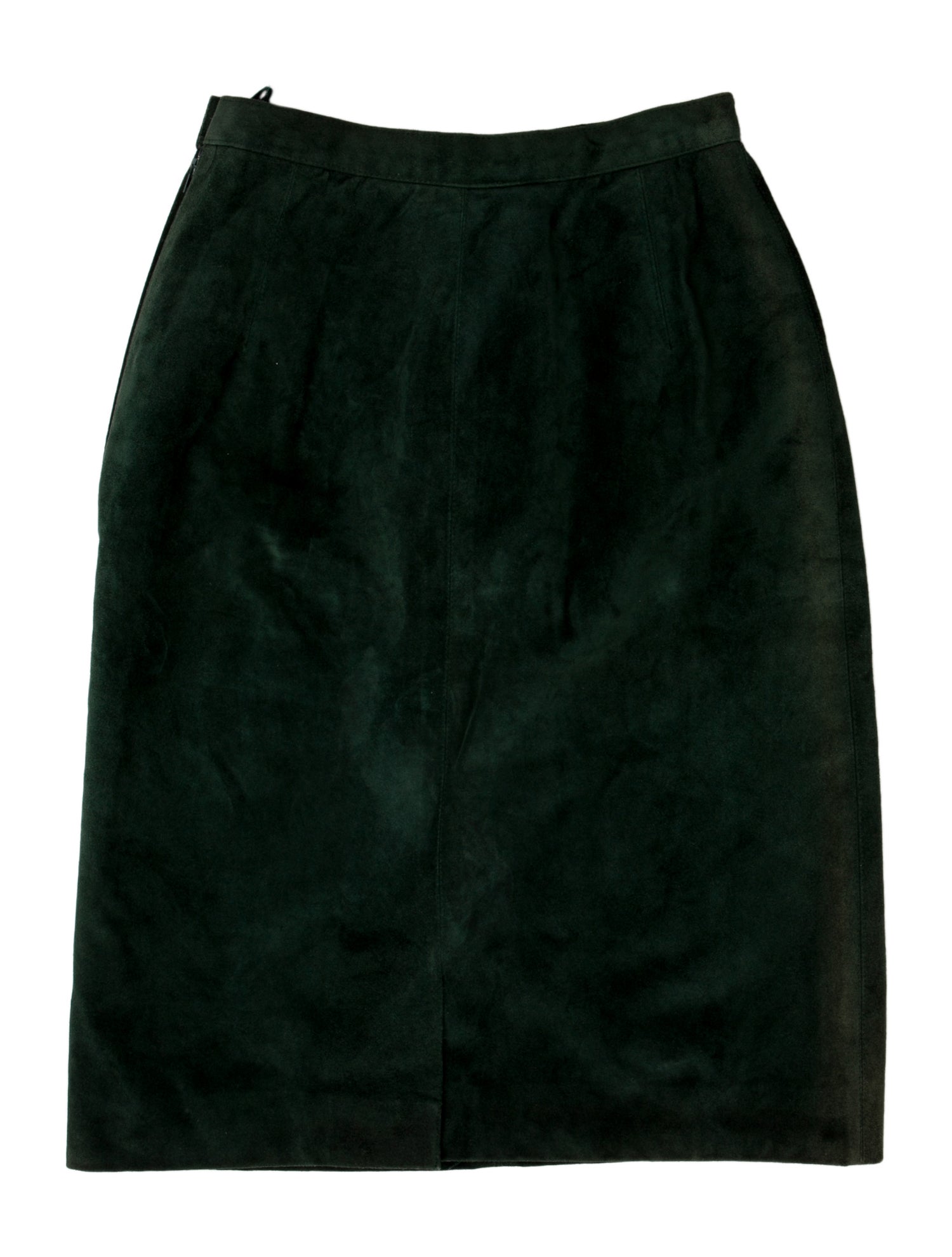 Yves Saint Laurent Rive Gauche Leather Knee-Length Skirt