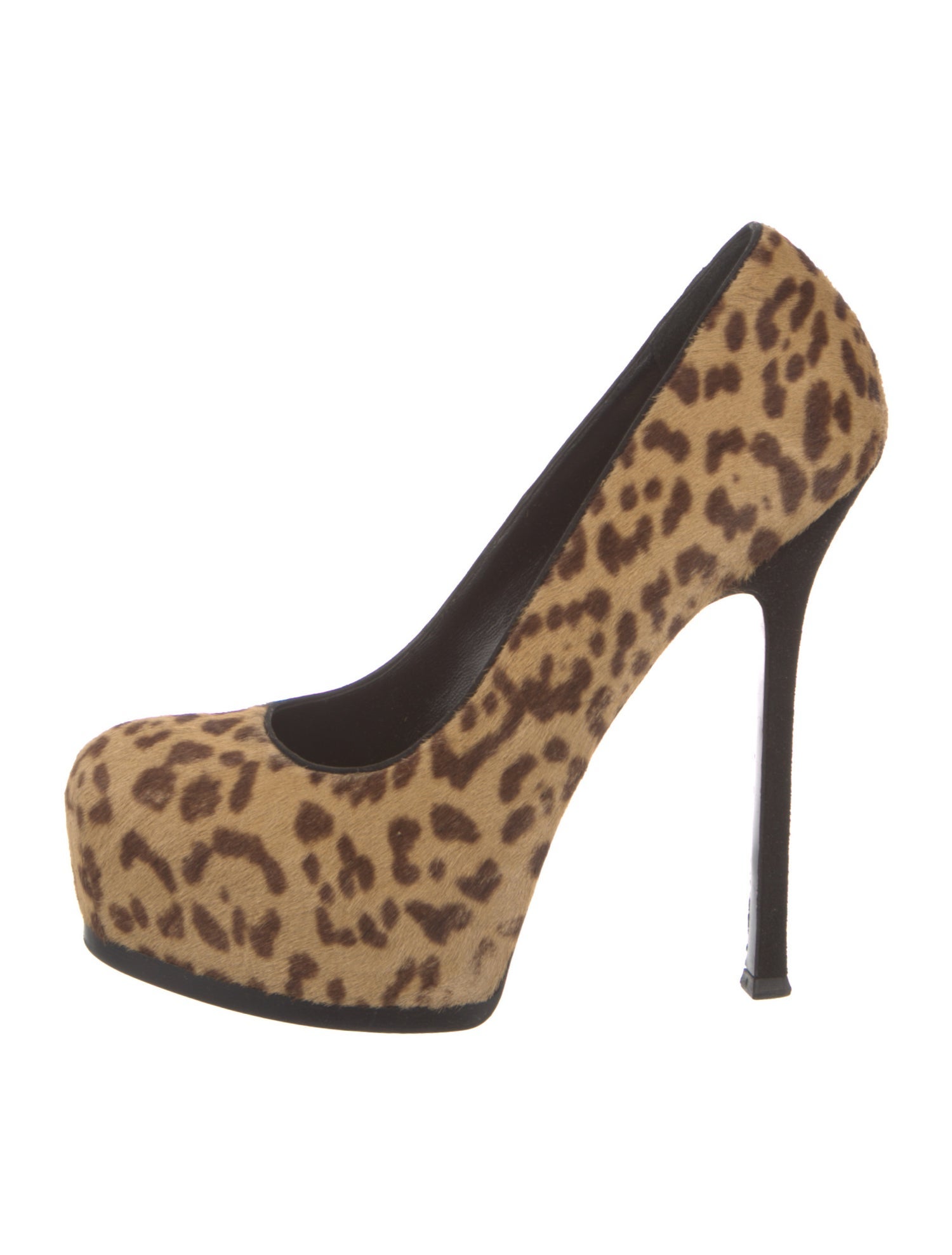 Yves Saint Laurent Rive Gauche Ponyhair Animal Print Pumps