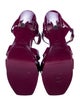 Yves Saint Laurent Rive Gauche Patent Leather T-Strap Sandals