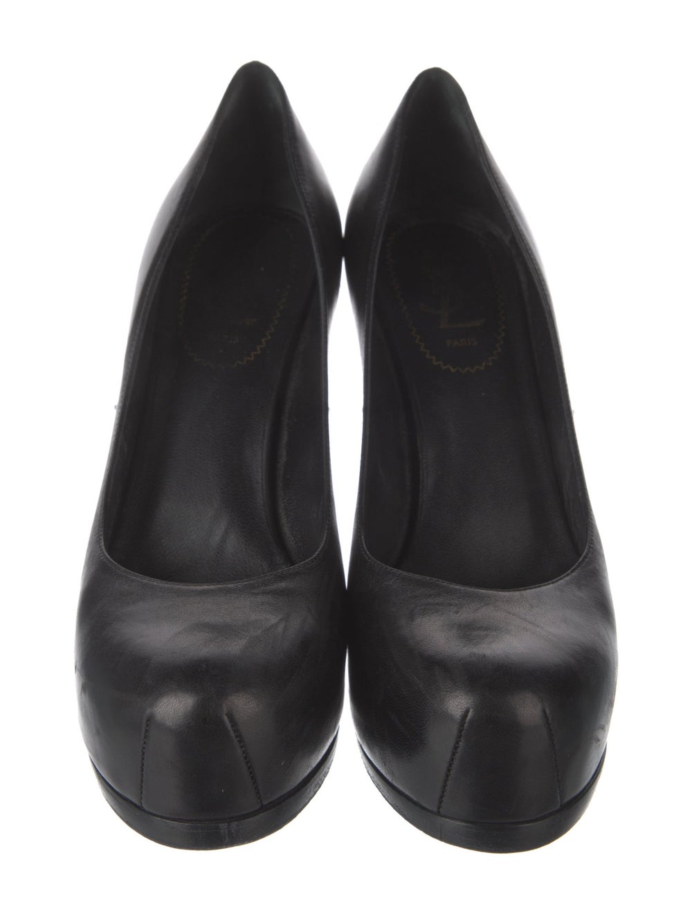 Yves Saint Laurent Rive Gauche Leather Pumps Blac… - image 3