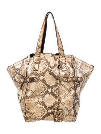 Yves Saint Laurent Rive Gauche Snakeskin Tote