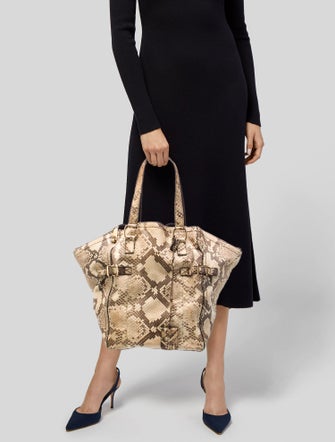 Yves Saint Laurent Rive Gauche Snakeskin Tote