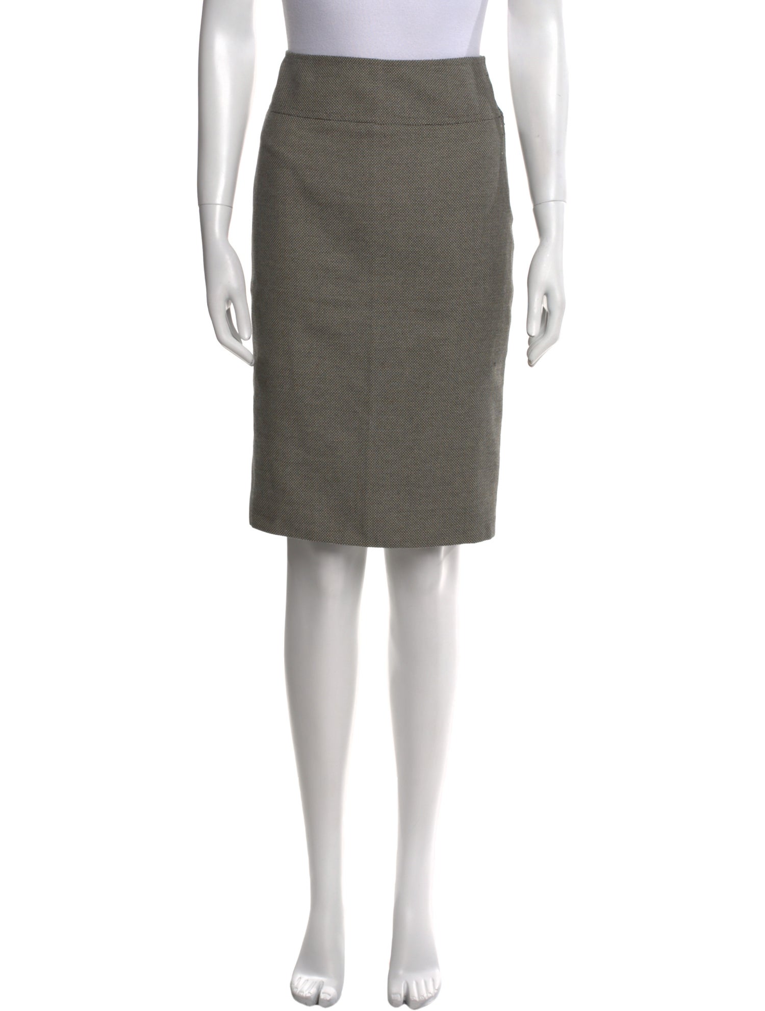 Yves Saint Laurent Rive Gauche Silk Knee-Length Skirt