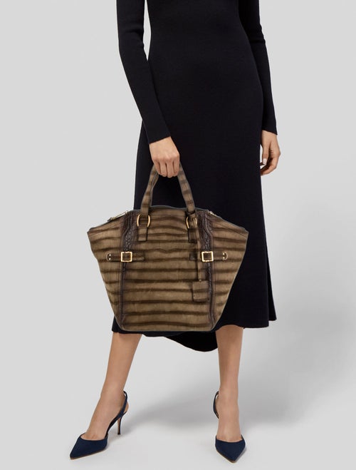 Yves Saint Laurent Rive Gauche Leather Top Handle Bag