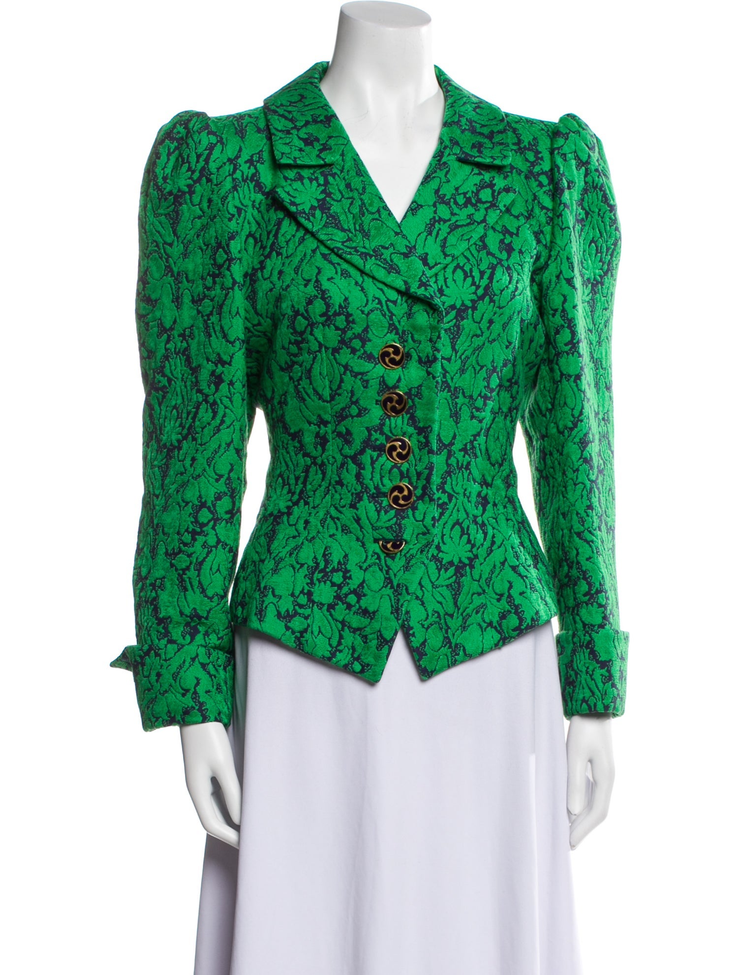 Yves Saint Laurent Rive Gauche 1992 Floral Print Evening Jacket