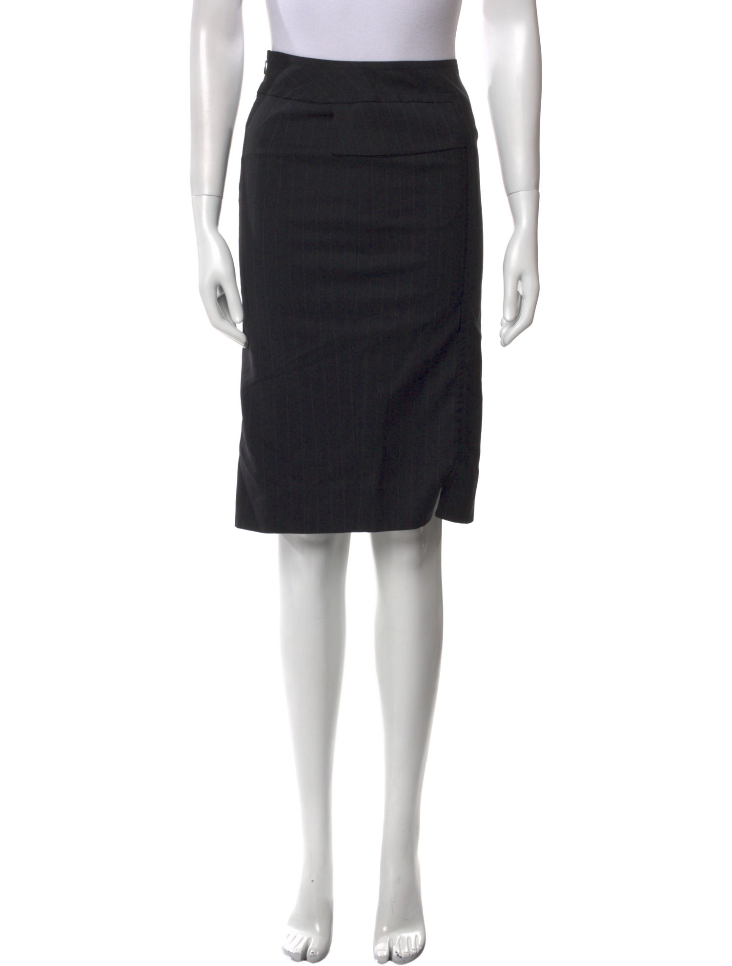 Yves Saint Laurent Rive Gauche Wool Knee-Length Skirt