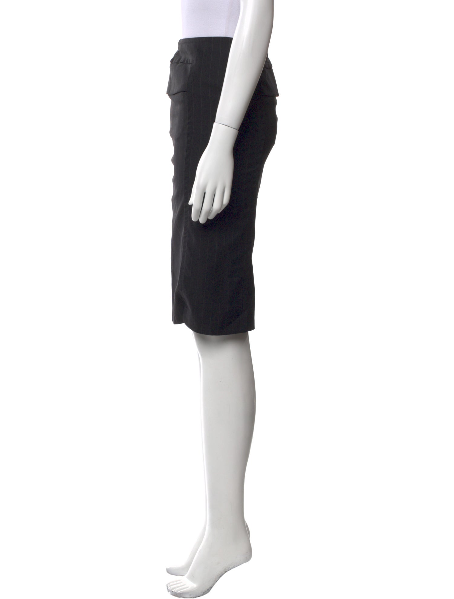 Yves Saint Laurent Rive Gauche Wool Knee-Length Skirt