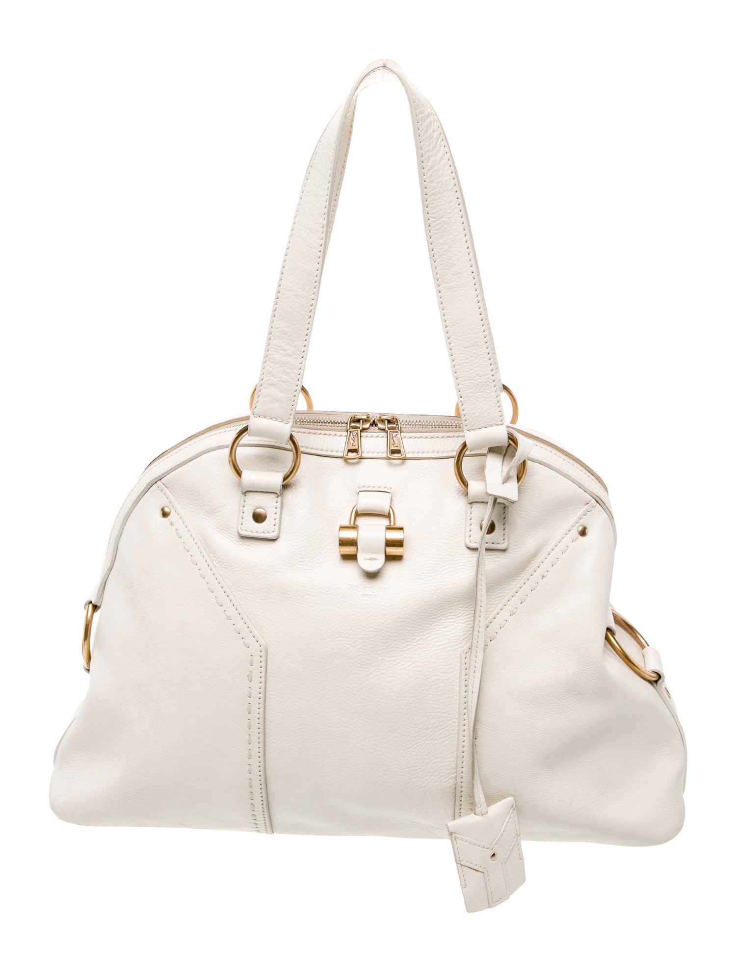 Yves Saint Laurent Rive Gauche Leather Top Handle Bag