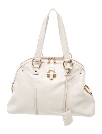 Yves Saint Laurent Rive Gauche Leather Top Handle Bag