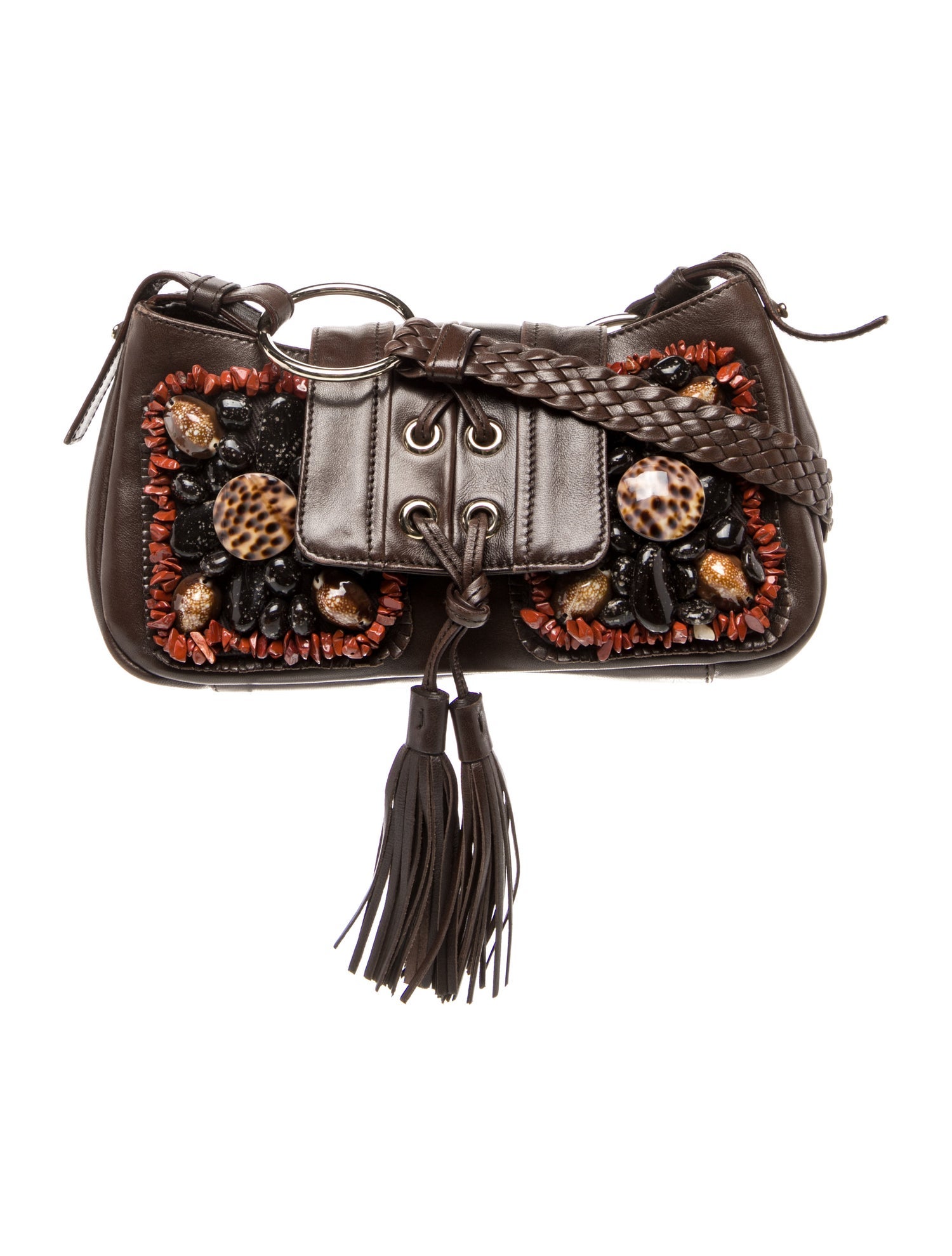 Yves Saint Laurent Rive Gauche Leather Shoulder Bag Vintage