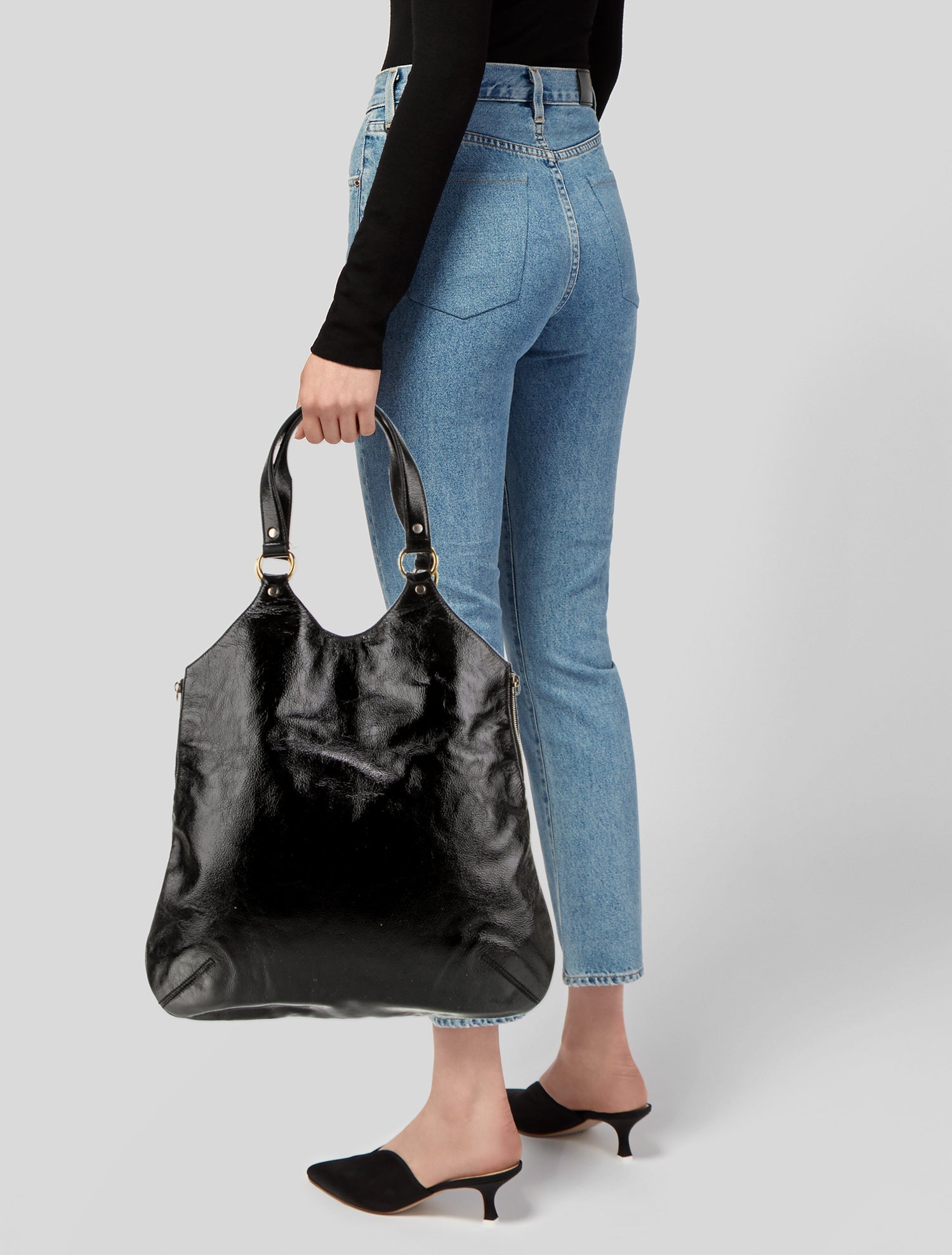 Yves Saint Laurent Rive Gauche Leather Top Handle Bag