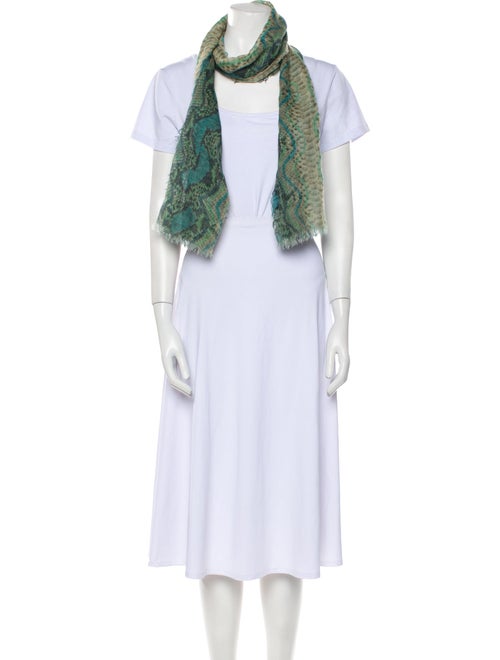 Yves Saint Laurent Rive Gauche Cashmere Animal Print Scarf