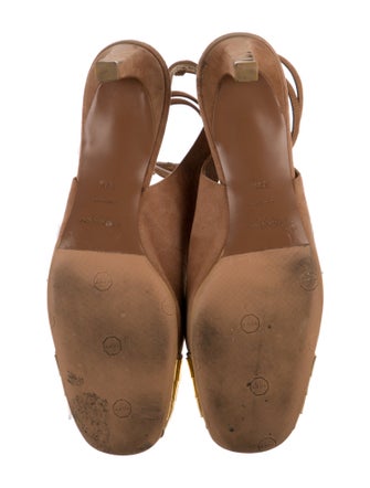 Yves Saint Laurent Rive Gauche Suede Sandals