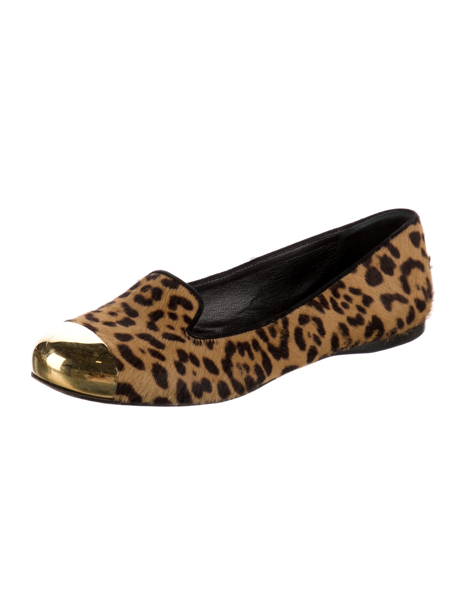 Yves Saint Laurent Rive Gauche Ponyhair Animal Print Loafers