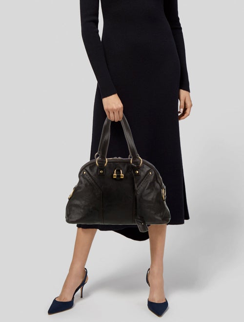Yves Saint Laurent Rive Gauche Leather Top Handle Bag