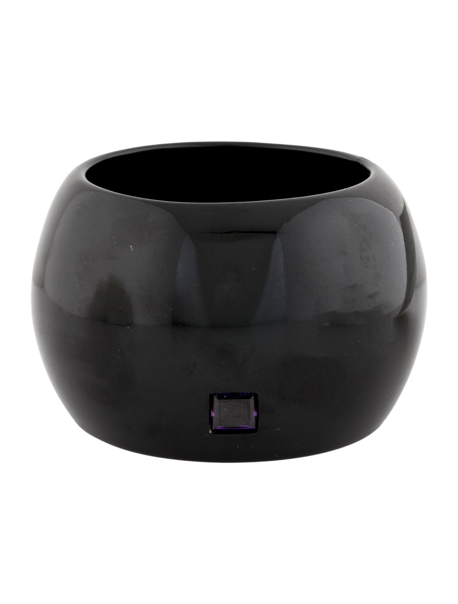 Yves Saint Laurent Rive Gauche Crystal & Resin Dome Bangle Bracelet