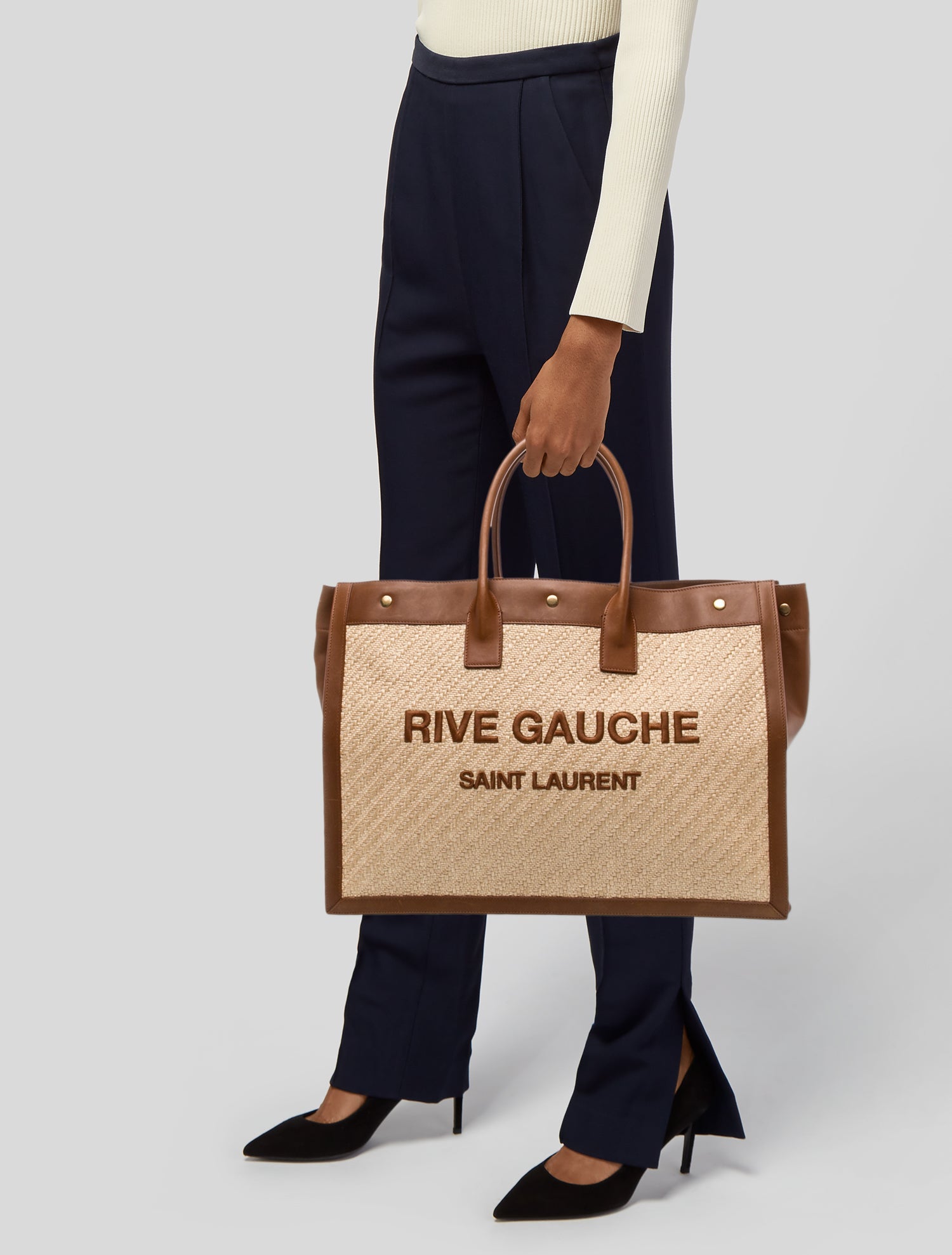 Saint Laurent Raffia Rive Gauche Large 2023