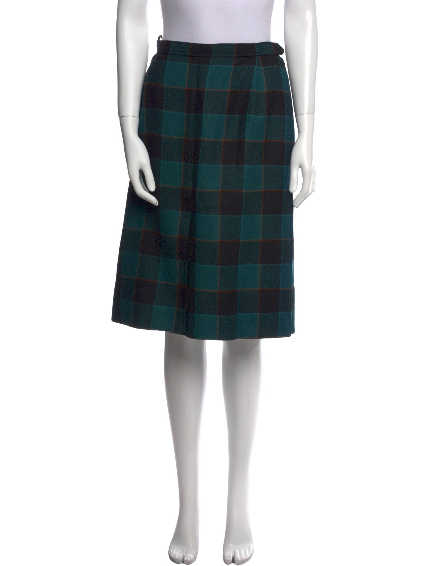 Yves Saint Laurent Rive Gauche Wool Knee-Length Skirt