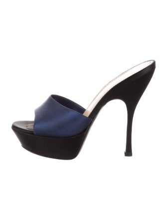 Yves Saint Laurent Rive Gauche Satin Slides