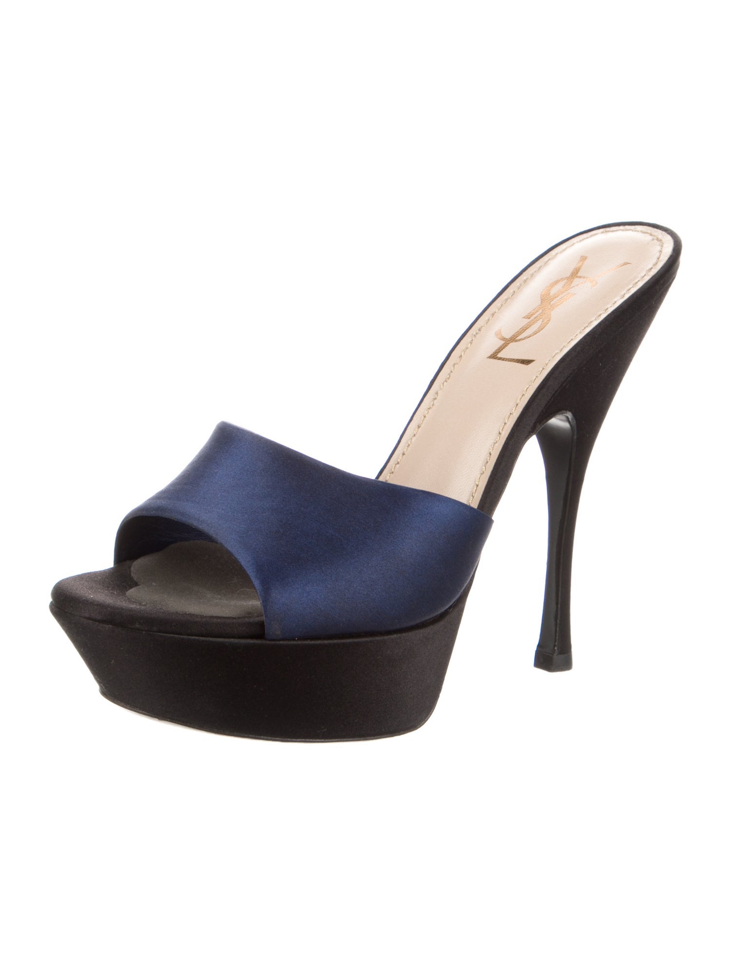 Yves Saint Laurent Rive Gauche Satin Slides