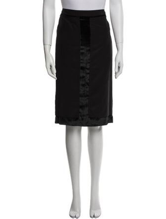 Yves Saint Laurent Rive Gauche Wool Knee-Length Skirt
