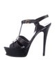 Yves Saint Laurent Rive Gauche Leather T-Strap Sandals