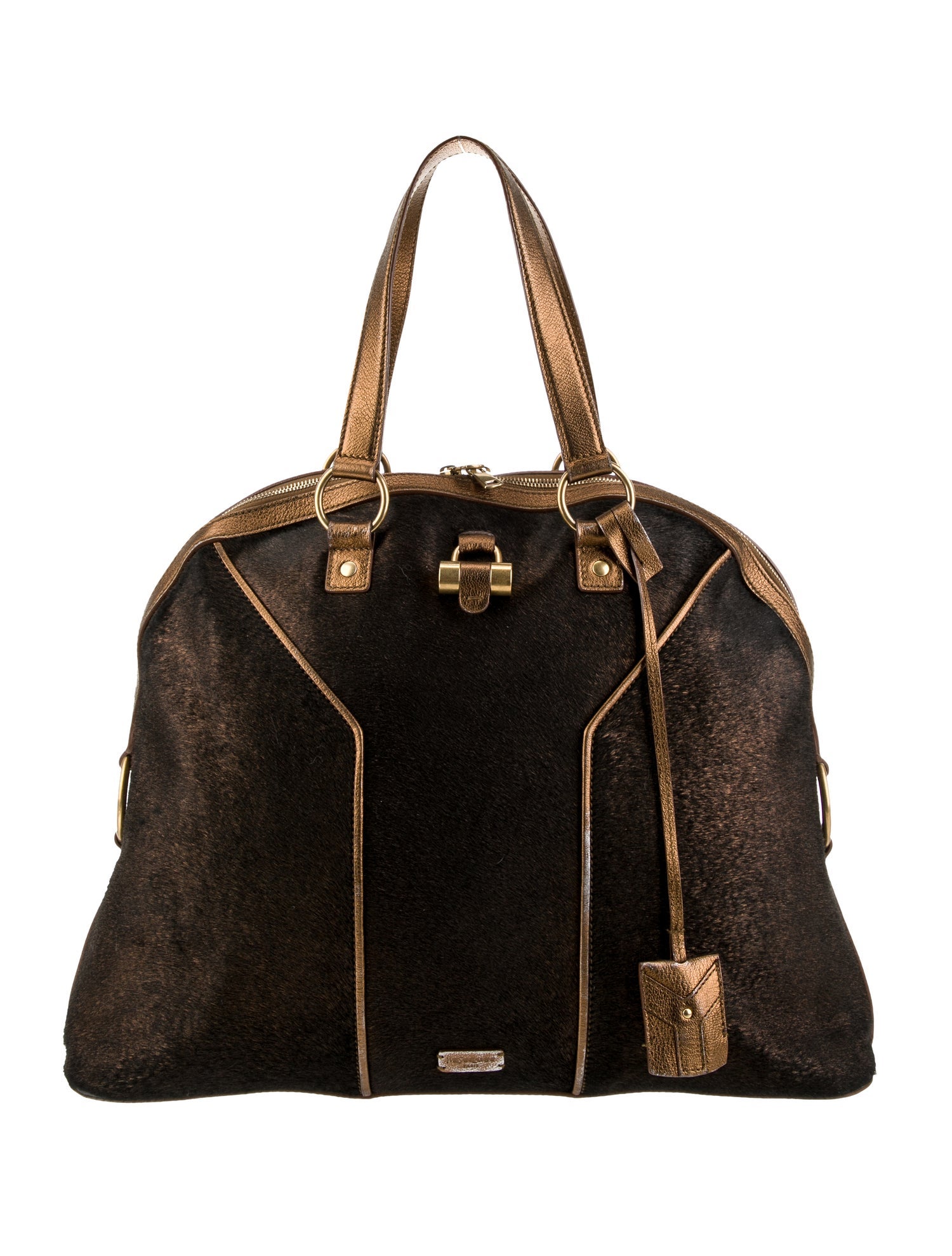 Yves Saint Laurent Rive Gauche Ponyhair Top Handle Bag
