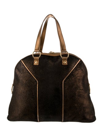 Yves Saint Laurent Rive Gauche Ponyhair Top Handle Bag