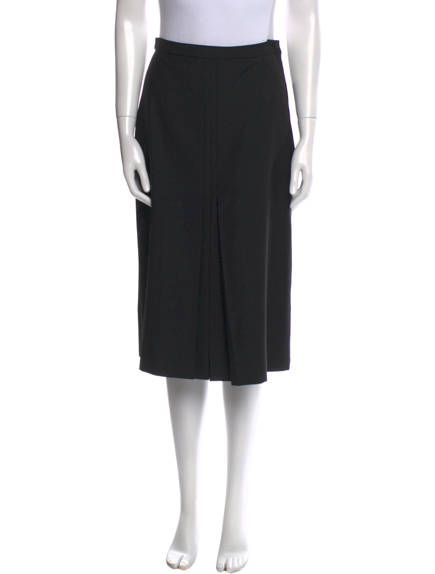 Yves Saint Laurent Rive Gauche Virgin Wool Knee-Length Skirt