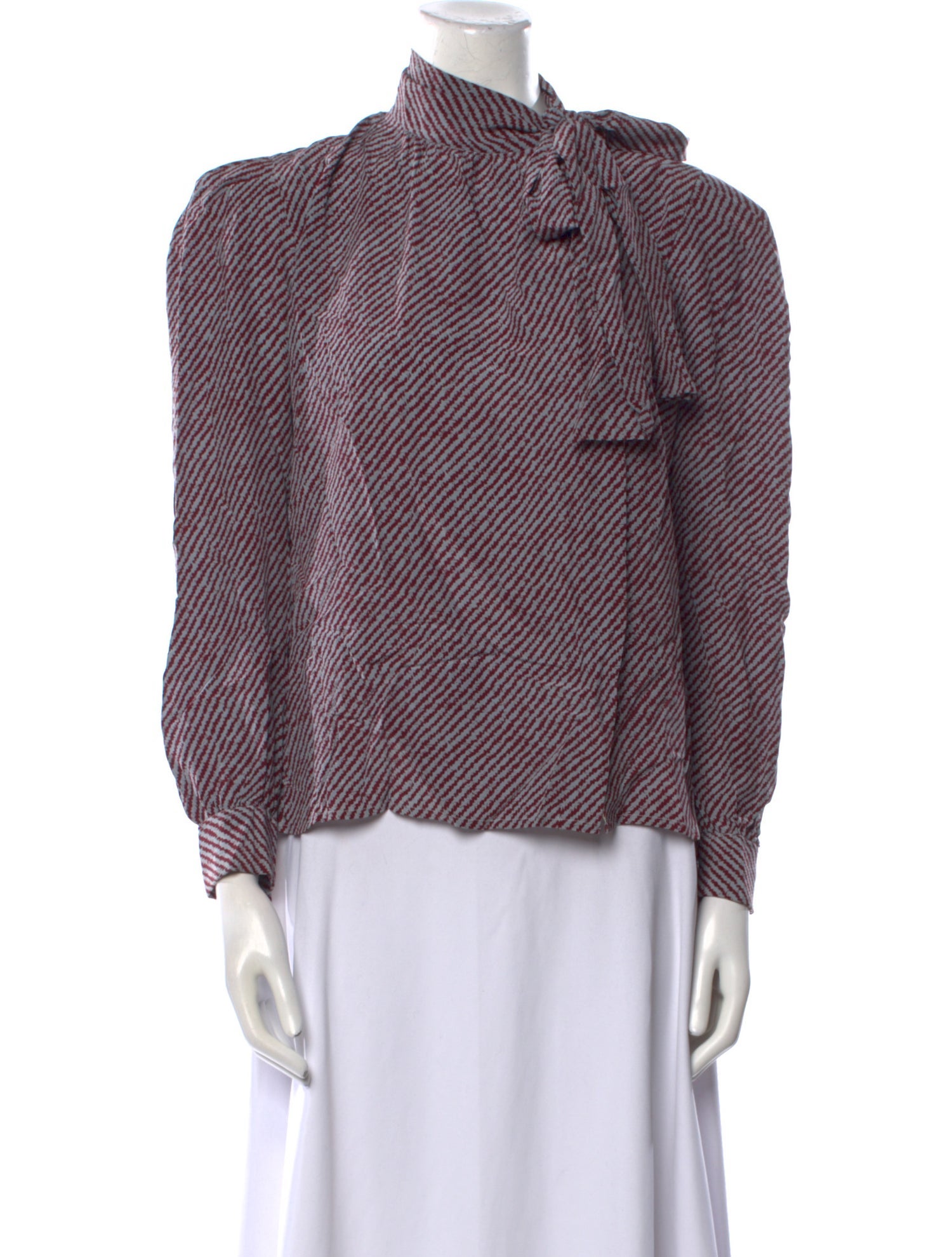 Yves Saint Laurent Rive Gauche Silk Printed Blouse