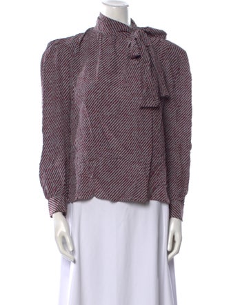 Yves Saint Laurent Rive Gauche Silk Printed Blouse