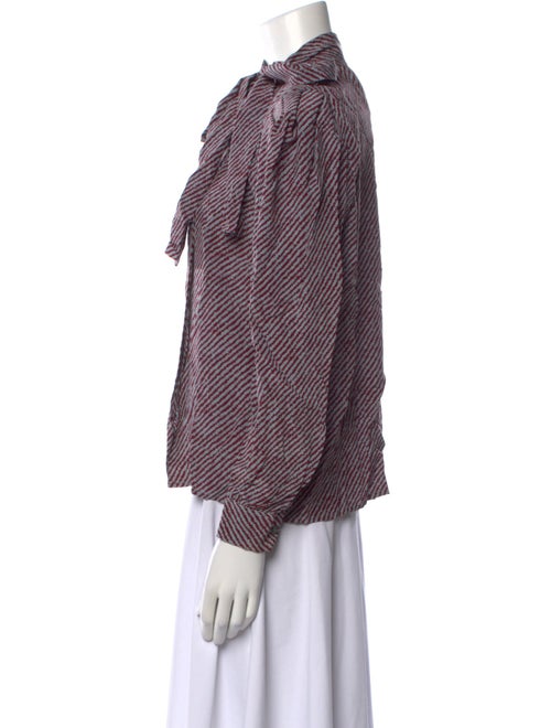 Yves Saint Laurent Rive Gauche Silk Printed Blouse