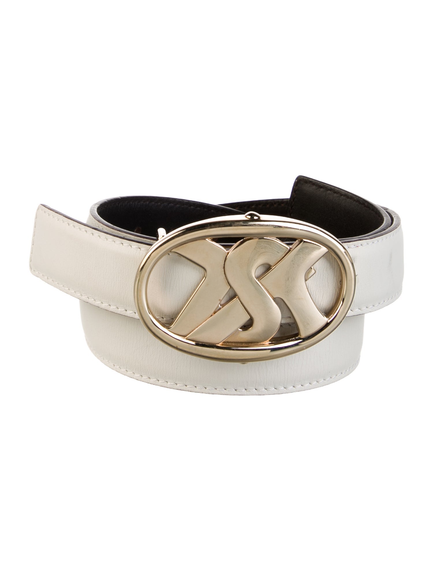 Yves Saint Laurent Rive Gauche Skinny Leather Belt