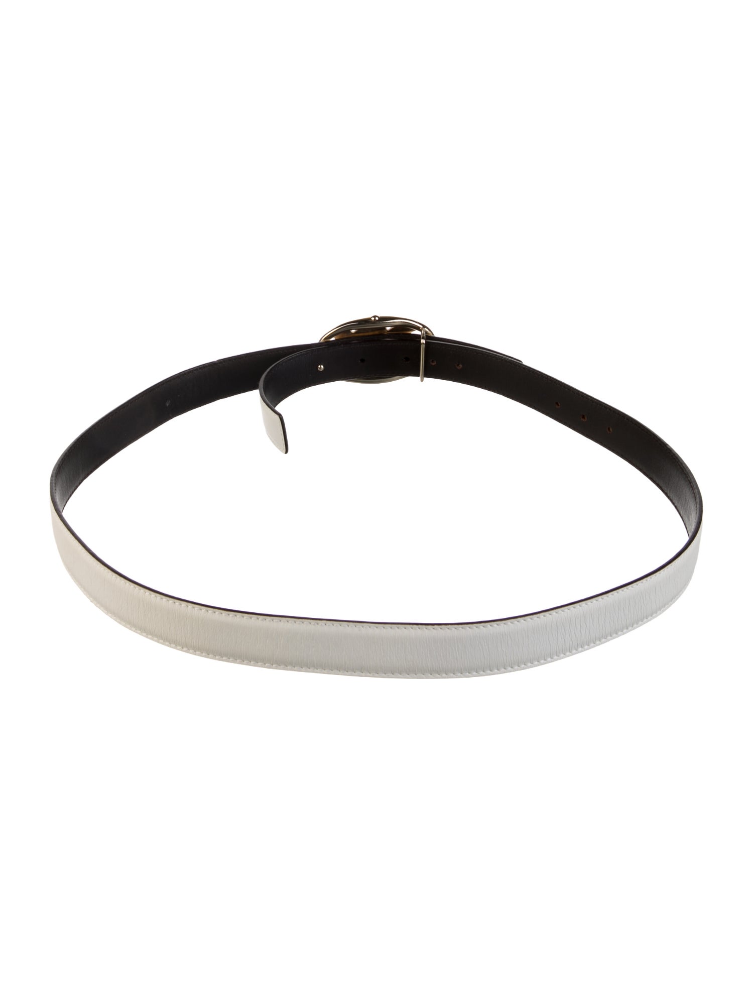 Yves Saint Laurent Rive Gauche Skinny Leather Belt