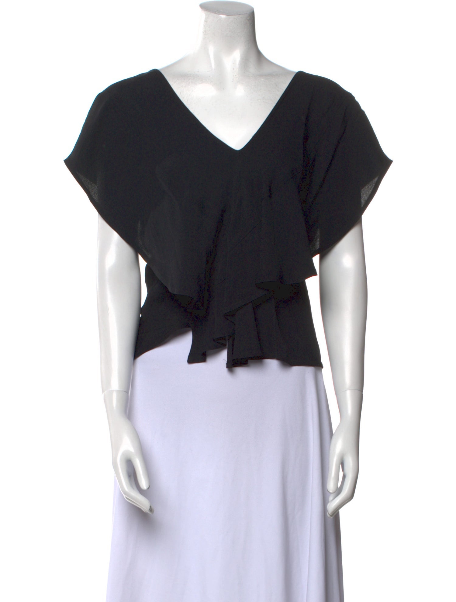 Yves Saint Laurent Rive Gauche Vintage V-Neck Crop Top