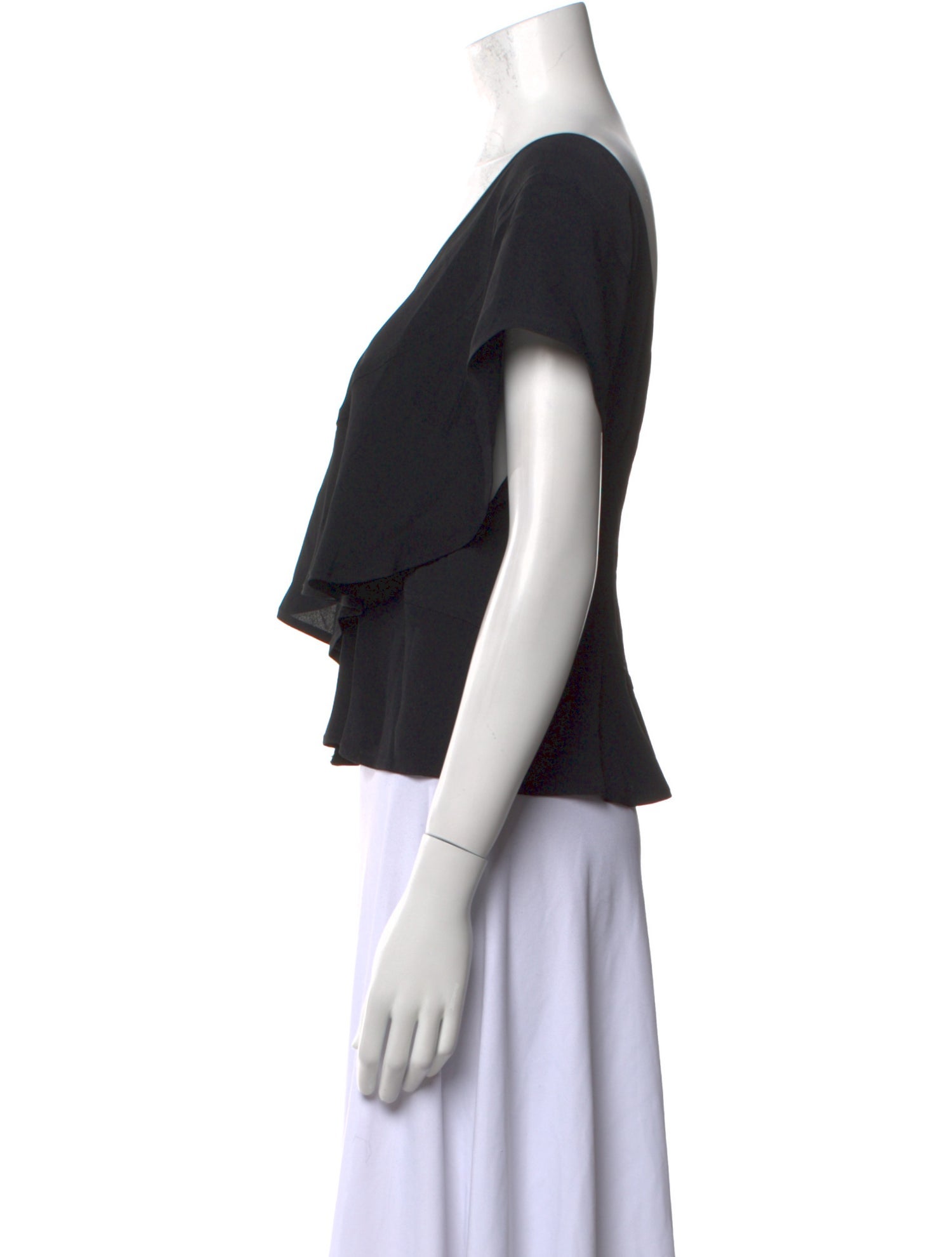 Yves Saint Laurent Rive Gauche Vintage V-Neck Crop Top