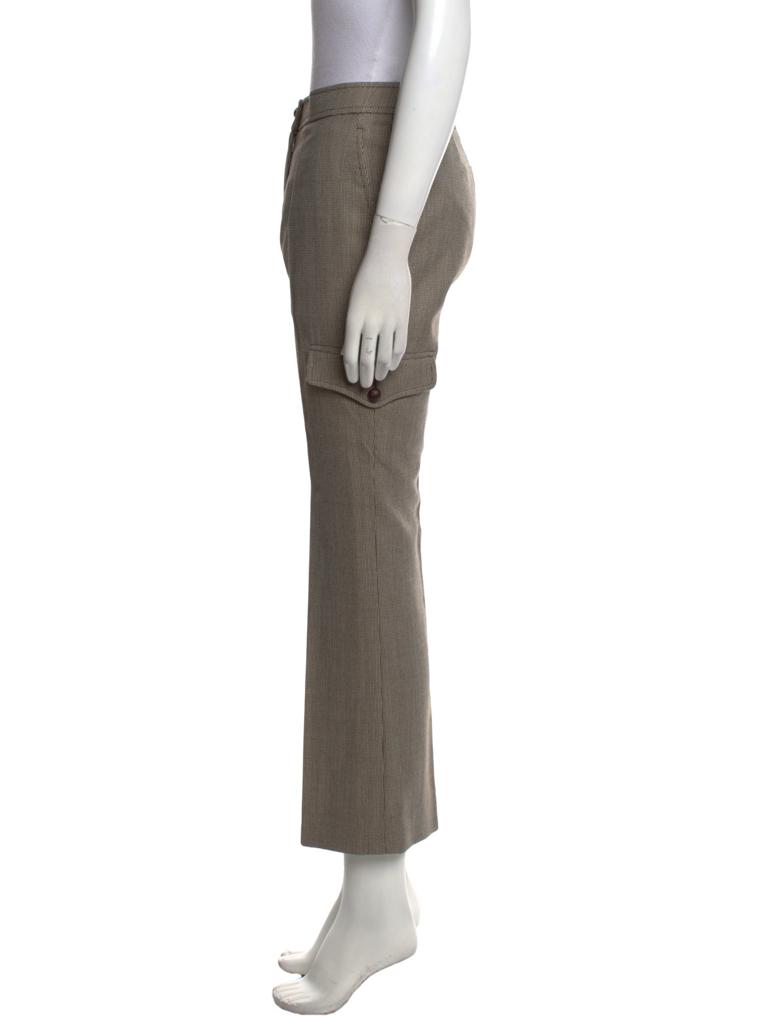 Yves Saint Laurent Rive Gauche Wool Wide Leg Pants