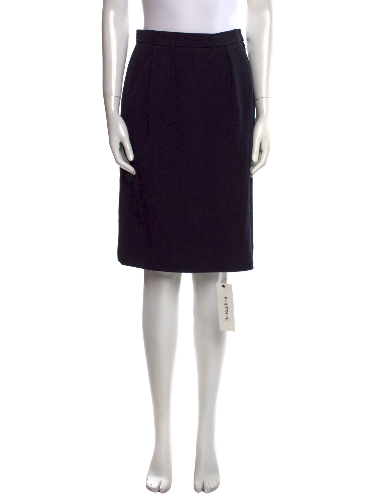 Yves Saint Laurent Rive Gauche Wool Knee-Length Skirt