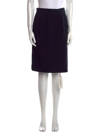 Yves Saint Laurent Rive Gauche Wool Knee-Length Skirt