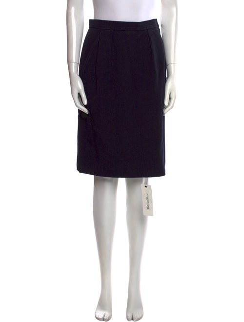 Yves Saint Laurent Rive Gauche Wool Knee-Length Skirt