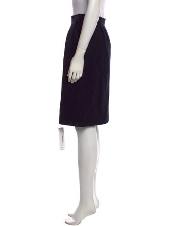 Yves Saint Laurent Rive Gauche Wool Knee-Length Skirt
