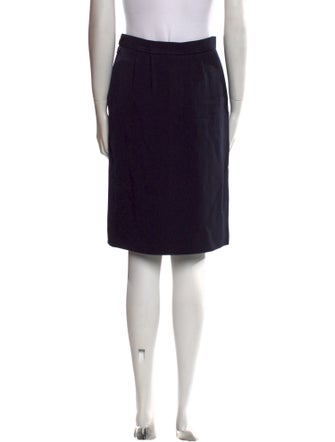 Yves Saint Laurent Rive Gauche Wool Knee-Length Skirt
