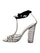Yves Saint Laurent Rive Gauche Patent Leather T-Strap Sandals